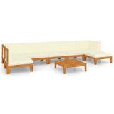 NNEVL 8 Piece Garden Lounge Set with Cushions Solid Acacia Wood