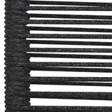 NNEVL 5 Piece Garden Dining Set Cotton Rope and Steel Black