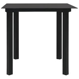 NNEVL 5 Piece Outdoor Dining Set PVC Rattan Black