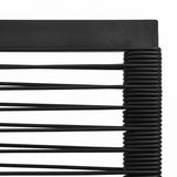 NNEVL 7 Piece Outdoor Dining Set PVC Rattan Black