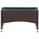 NNEVL 2 Piece Garden Lounge Set with Cushion Poly Rattan Brown