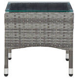 NNEVL 2 Piece Garden Lounge Set with Cushion Poly Rattan Grey