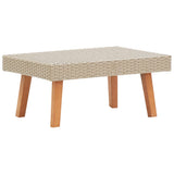 NNEVL 5 Piece Garden Lounge Set with Cushions Poly Rattan Beige