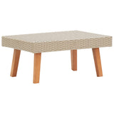 NNEVL 4 Piece Garden Lounge Set with Cushions Poly Rattan Beige