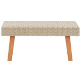 NNEVL 4 Piece Garden Lounge Set with Cushions Poly Rattan Beige