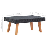NNEVL 5 Piece Garden Lounge Set with Cushions Poly Rattan Black