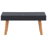 NNEVL 4 Piece Garden Lounge Set with Cushions Poly Rattan Black