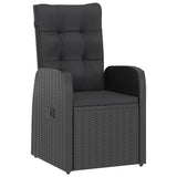 NNEVL 9 Piece Outdoor Dining Set with Cushions Poly Rattan Black