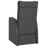 NNEVL 9 Piece Outdoor Dining Set with Cushions Poly Rattan Black
