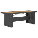 NNEVL 9 Piece Outdoor Dining Set with Cushions Poly Rattan Black