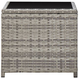 NNEVL 3 Piece Garden Lounge Set with Cushions Poly Rattan Grey