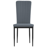 NNEVL Dining Chairs 4 pcs Dark Grey Velvet