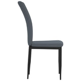 NNEVL Dining Chairs 4 pcs Dark Grey Velvet