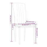 NNEVL Dining Chairs 4 pcs Dark Grey Velvet