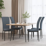 NNEVL Dining Chairs 4 pcs Dark Grey Velvet
