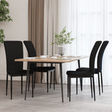 NNEVL Dining Chairs 4 pcs Black Velvet