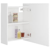 NNEVL Bathroom Mirror Cabinet White 62.5x20.5x64 cm Engineered Wood