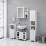NNEVL Bathroom Mirror Cabinet White 62.5x20.5x64 cm Engineered Wood