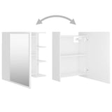 NNEVL Bathroom Mirror Cabinet White 62.5x20.5x64 cm Engineered Wood