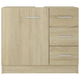 NNEVL Sink Cabinet Sonoma Oak 63x30x54 cm Chipboard