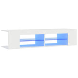 NNEVL TV Cabinet with LED Lights White 135x39x30 cm