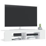 NNEVL TV Cabinet with LED Lights White 135x39x30 cm