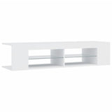 NNEVL TV Cabinet with LED Lights White 135x39x30 cm