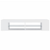 NNEVL TV Cabinet with LED Lights White 135x39x30 cm