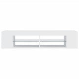 NNEVL TV Cabinet with LED Lights White 135x39x30 cm