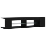 NNEVL TV Cabinet with LED Lights Black 135x39x30 cm