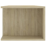 NNEVL TV Cabinet with LED Lights Sonoma Oak 135x39x30 cm