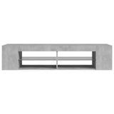 NNEVL TV Cabinet with LED Lights Concrete Grey 135x39x30 cm