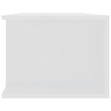 NNEVL TV Cabinet with LED Lights High Gloss White 135x39x30 cm