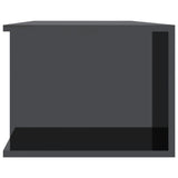 NNEVL TV Cabinet with LED Lights High Gloss Grey 135x39x30 cm