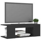 NNEVL TV Cabinet with LED Lights Grey 90x39x30 cm