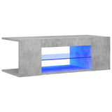 NNEVL TV Cabinet with LED Lights Concrete Grey 90x39x30 cm