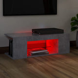NNEVL TV Cabinet with LED Lights Concrete Grey 90x39x30 cm