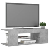 NNEVL TV Cabinet with LED Lights Concrete Grey 90x39x30 cm