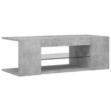 NNEVL TV Cabinet with LED Lights Concrete Grey 90x39x30 cm
