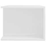 NNEVL TV Cabinet with LED Lights High Gloss White 90x39x30 cm