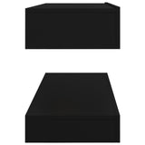 NNEVL TV Cabinet with LED Lights Black 120x35 cm