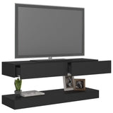 NNEVL TV Cabinet with LED Lights Grey 120x35 cm
