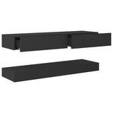 NNEVL TV Cabinet with LED Lights Grey 120x35 cm