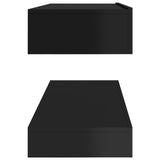 NNEVL TV Cabinet with LED Lights High Gloss Black 120x35 cm