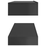 NNEVL TV Cabinet with LED Lights High Gloss Grey 120x35 cm