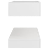 NNEVL TV Cabinet with LED Lights White 90x35 cm