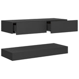 NNEVL TV Cabinet with LED Lights Grey 90x35 cm