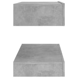 NNEVL TV Cabinet with LED Lights Concrete Grey 90x35 cm