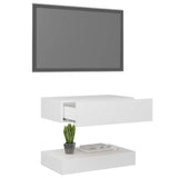 NNEVL TV Cabinet with LED Lights White 60x35 cm