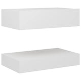 NNEVL TV Cabinet with LED Lights White 60x35 cm